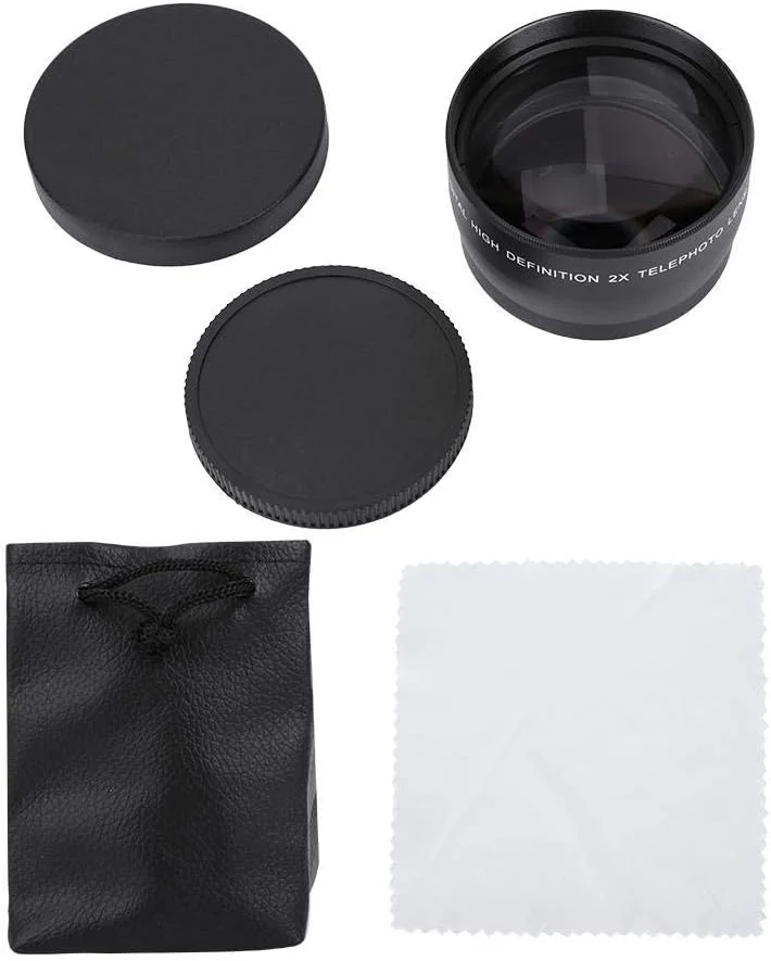 لنز تله فوتو 2X با کیفیت بالا، مبدل تله دوربین 58 میلیمتری با رزوه جلویی 62 میلیمتری برای فیلترهای لنز، لنز بزرگنمایی 2 برابر برای عکاسی از مناظر دور لنز تله فوتو 2X با کیفیت بالا، مبدل تله دوربین 58 میلیمتری با رزوه جلویی 62 میلیمتری برای فیلترهای لنز، لنز بزرگنمایی 2 برابر برای عکاسی از مناظر دور