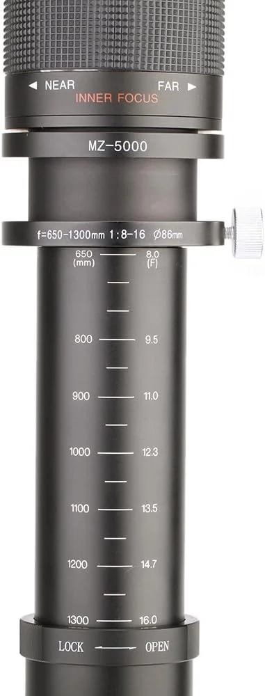 لنز زوم تله فوتو دستی سوپر 650-1300 میلی‌متری f/8 (2600 میلی‌متر با تله کانورتور 2X) برای دوربین‌های دیجیتال بدون آینه Sony E-Mount + کیت لوازم جانبی ضروری عکاسی