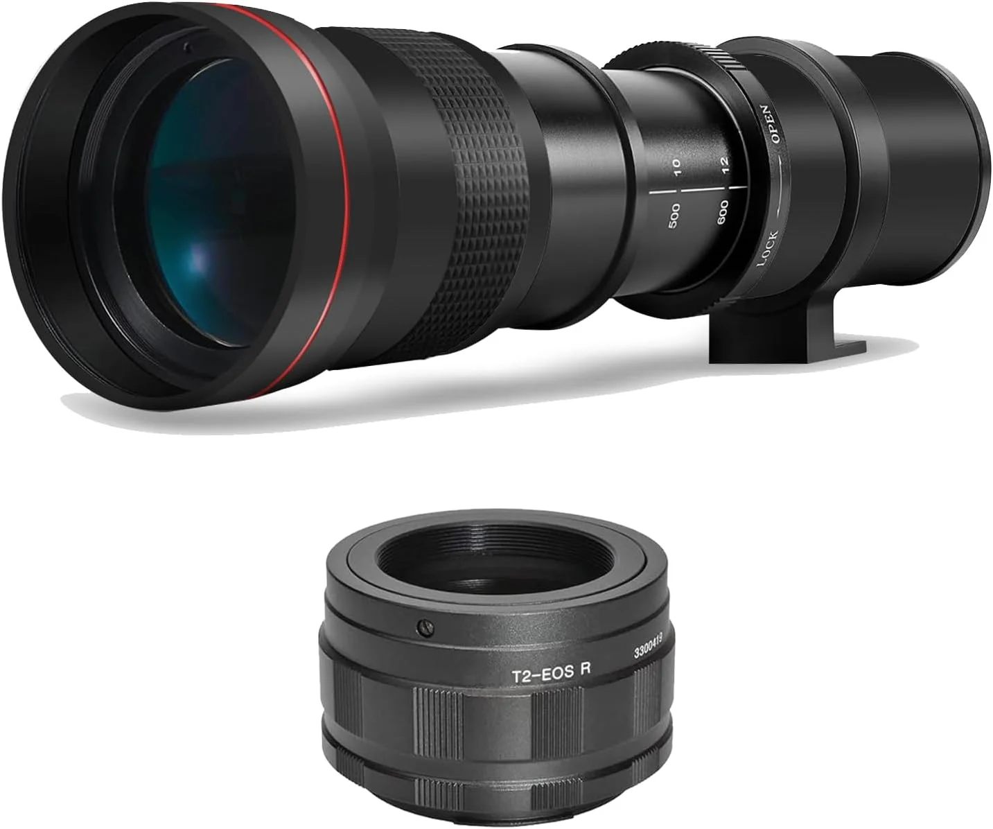 لنز تله فوتو دستی 420-800 میلی‌متری BM Premium High Power f/8.3 برای دوربین‌های بدون آینه Canon EOS R, EOS R3, EOS R5, EOS R6, EOS R6 II, EOS R7, EOS R8, EOS R10, EOS R50, EOS R100, EOS RP