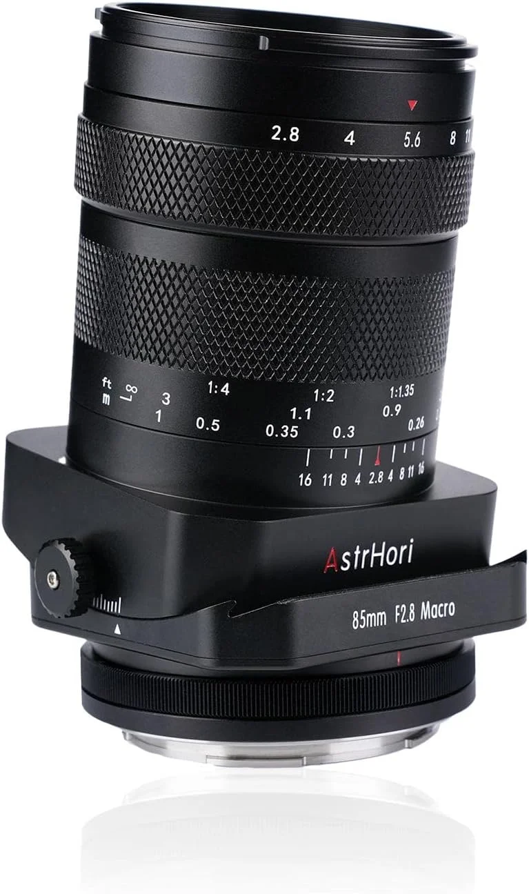 لنز مدیوم فول فرمت دستی 3 در 1 AstrHori 85mm F2.8 ماکرو، تیلت و تله فوتو، مناسب برای عکاسی از حشرات، جواهرات و پرتره، برای دوربین‌های بدون آینه با مانت Canon RF مدل‌های EOS RP, EOS R5, EOS R6 و غیره