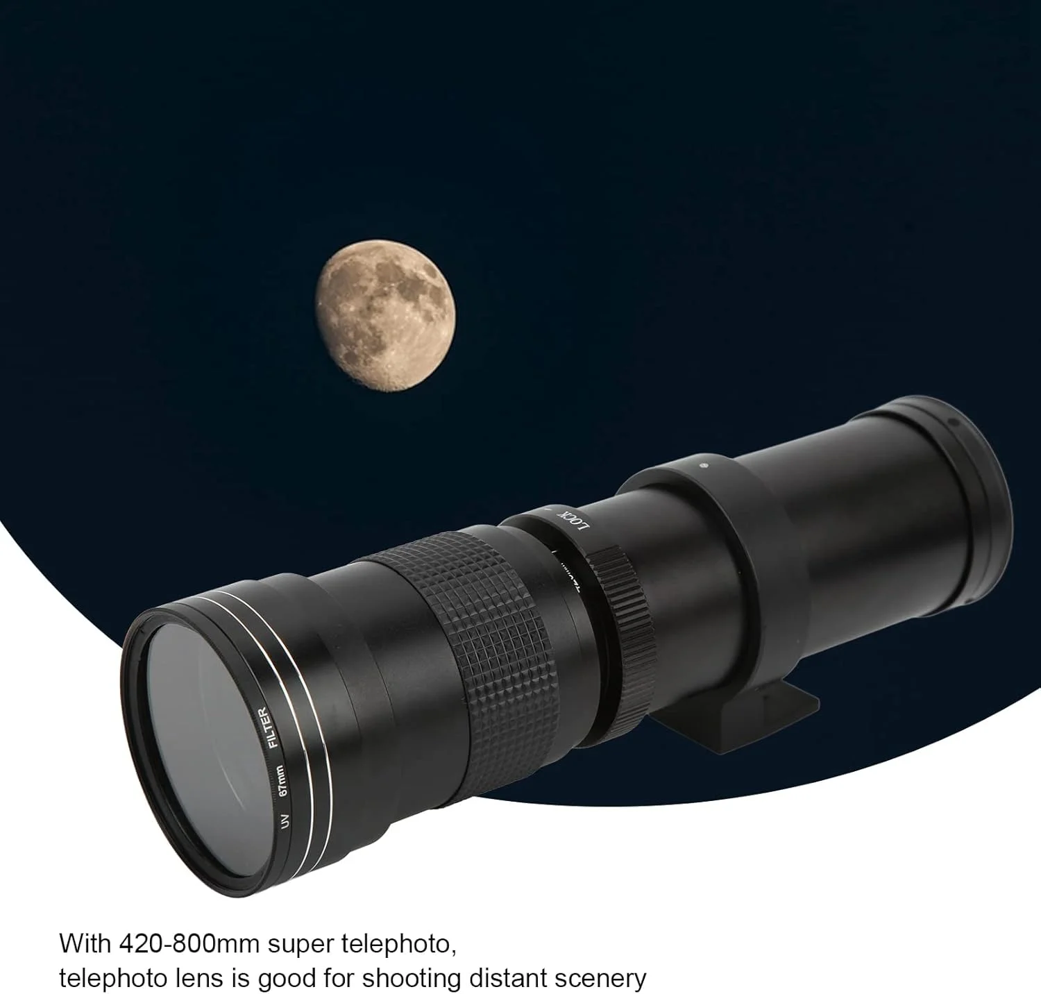 لنز تله فوتو دستی ASHATA 420mm تا 800mm F/8.3-F16 برای D850, D810, D800, D780, D750, D700, D610, D500, D300, D3100, D3200.D3300, D3400 , D510, , 0 D5200 D5300 D5500 D5600 D7700