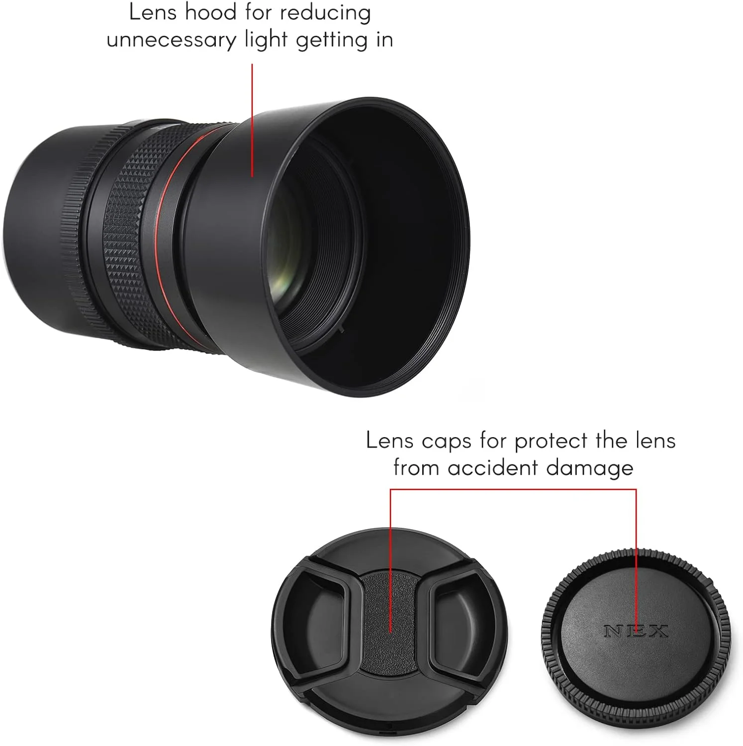 لنز تله متوسط Andoer F1.8 برای دوربین عکاسی، لنز پرتره فول فریم با دیافراگم باز، فرمت دستی مناسب برای Sony A7/A7II/A7III/A7R/A7RII/A7RIII/A7SII/A9/A6400/A6500/A6300/A6000/A5100 لنز تله متوسط Andoer F1.8 برای دوربین عکاسی، لنز پرتره فول فریم با دیافراگم باز، فرمت دستی مناسب برای Sony A7/A7II/A7III/A7R/A7RII/A7RIII/A7SII/A9/A6400/A6500/A6300/A6000/A5100