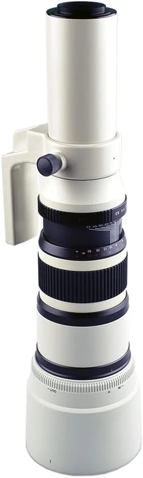 لنز تله فوتو 500mm F6.3 سفید رنگ Lightdow به همراه حلقه آداپتور برای دوربین های DSLR کانن، نیکون، سونی و پنتاکس (Canon RF) لنز تله فوتو 500mm F6.3 سفید رنگ Lightdow به همراه حلقه آداپتور برای دوربین های DSLR کانن، نیکون، سونی و پنتاکس (Canon RF)