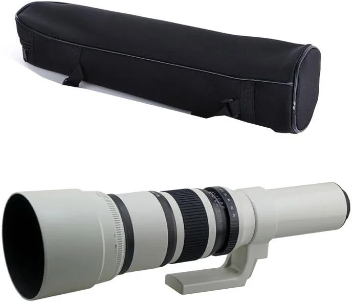 لنز تله فوتو 500mm F6.3 سفید رنگ Lightdow به همراه حلقه آداپتور برای دوربین های DSLR کانن، نیکون، سونی و پنتاکس (Canon RF) لنز تله فوتو 500mm F6.3 سفید رنگ Lightdow به همراه حلقه آداپتور برای دوربین های DSLR کانن، نیکون، سونی و پنتاکس (Canon RF)