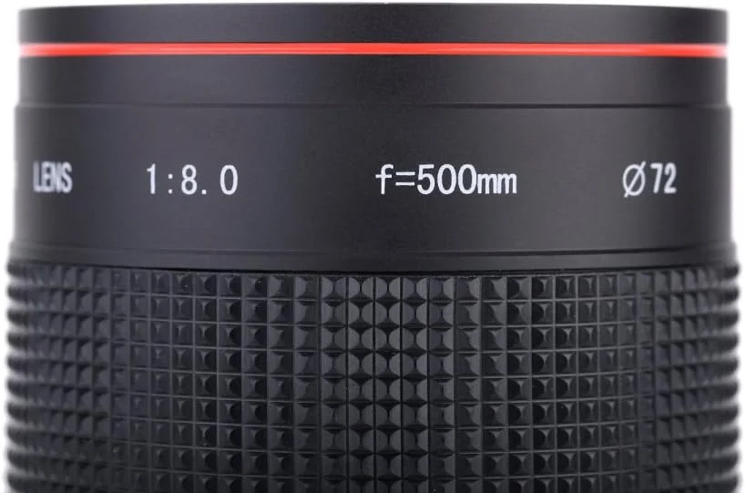لنز آینه ای تله فوتو 500 میلی متری F8 دستی Lightdow با حلقه آداپتور T2 T Mount برای دوربین های کانن، نیکون، سونی، پنتاکس، فوجی فیلم، المپوس (مانت سونی A)