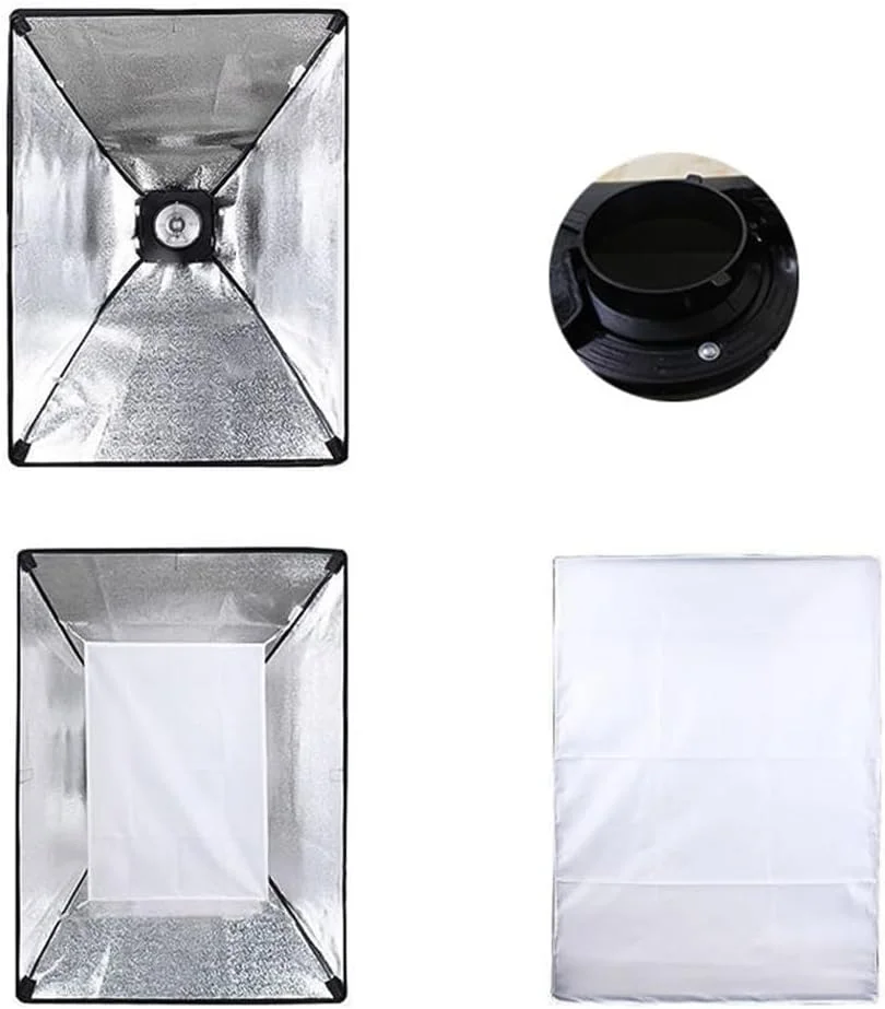 نرم باکس مربعی 60 * 90 سانتی‌متری YUNNSTORE با مانت بوئنز، پارچه جداشدنی و کیف حمل برای عکاسی استودیویی، پرتره، عکاسی محصول و پخش زنده