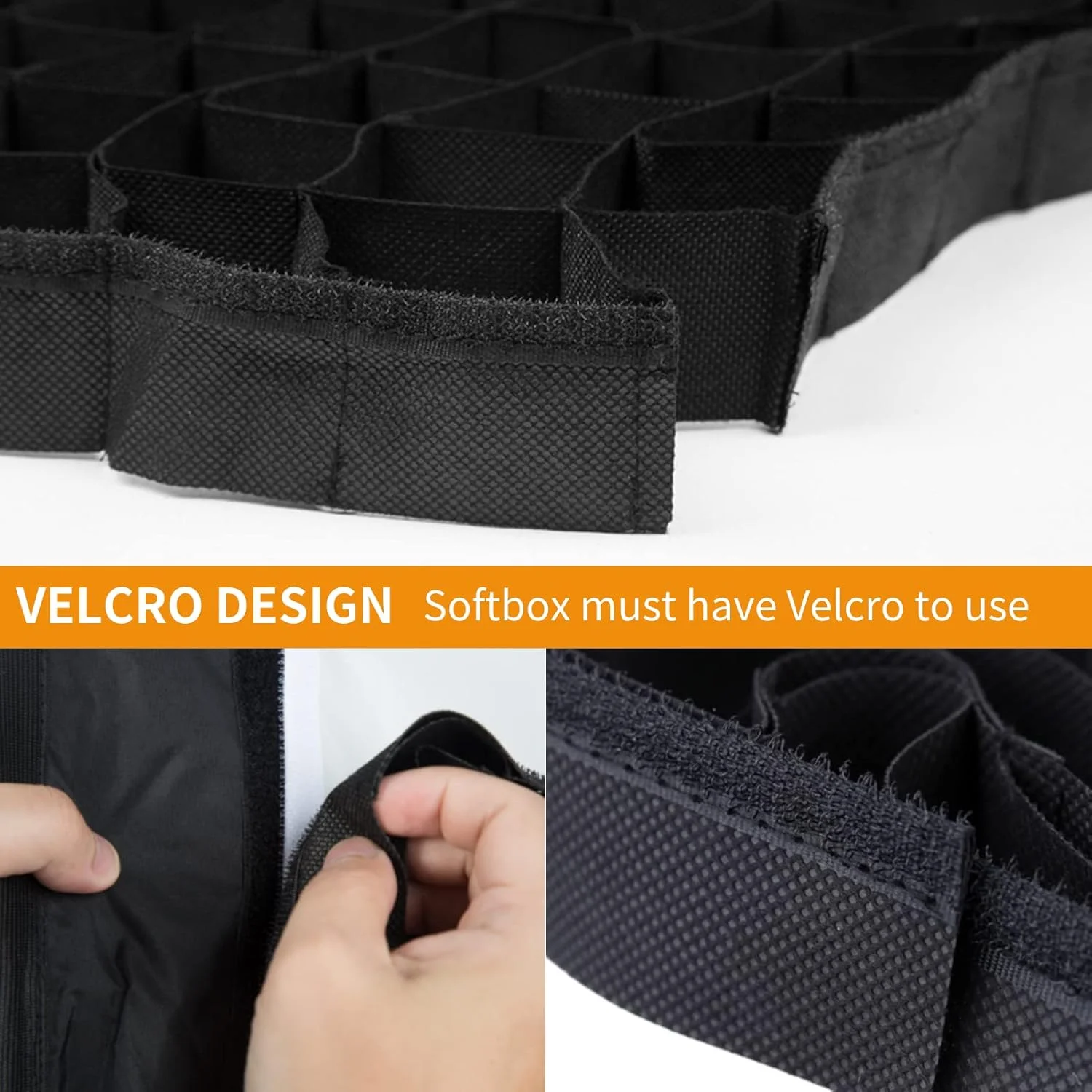 فقط شبکه یونسیتی، هشت ضلعی، شبکه لانه زنبوری نرم، واحد فلاش، چتر، بازتابنده سافت باکس عکس، برای نورپردازی فلاش استودیویی سافت باکس (90 سانتی متر / 35.4 اینچ)