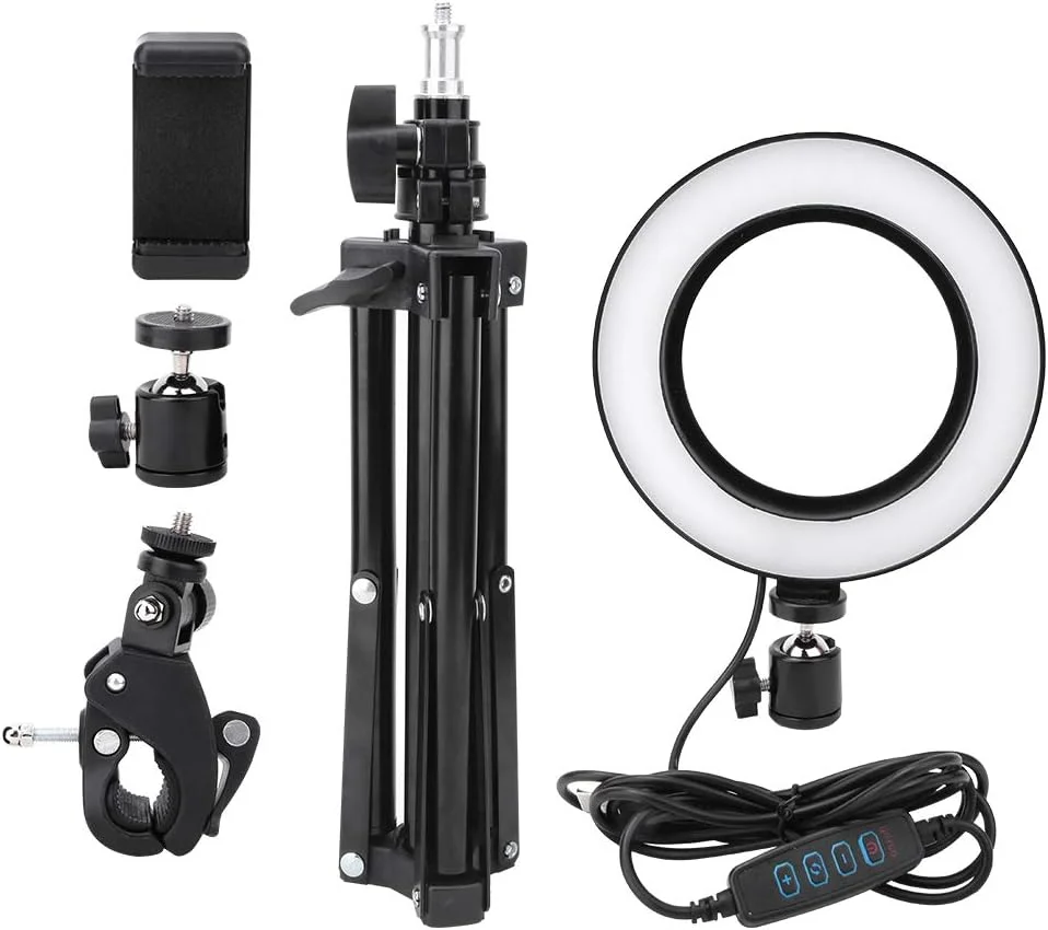 نور پرکننده ویدیو، چراغ LED ویدئویی USB 6 اینچی با قابلیت تنظیم نور برای عکاسی سلفی استودیویی زنده، نور کافی و متعادل را فراهم می کند