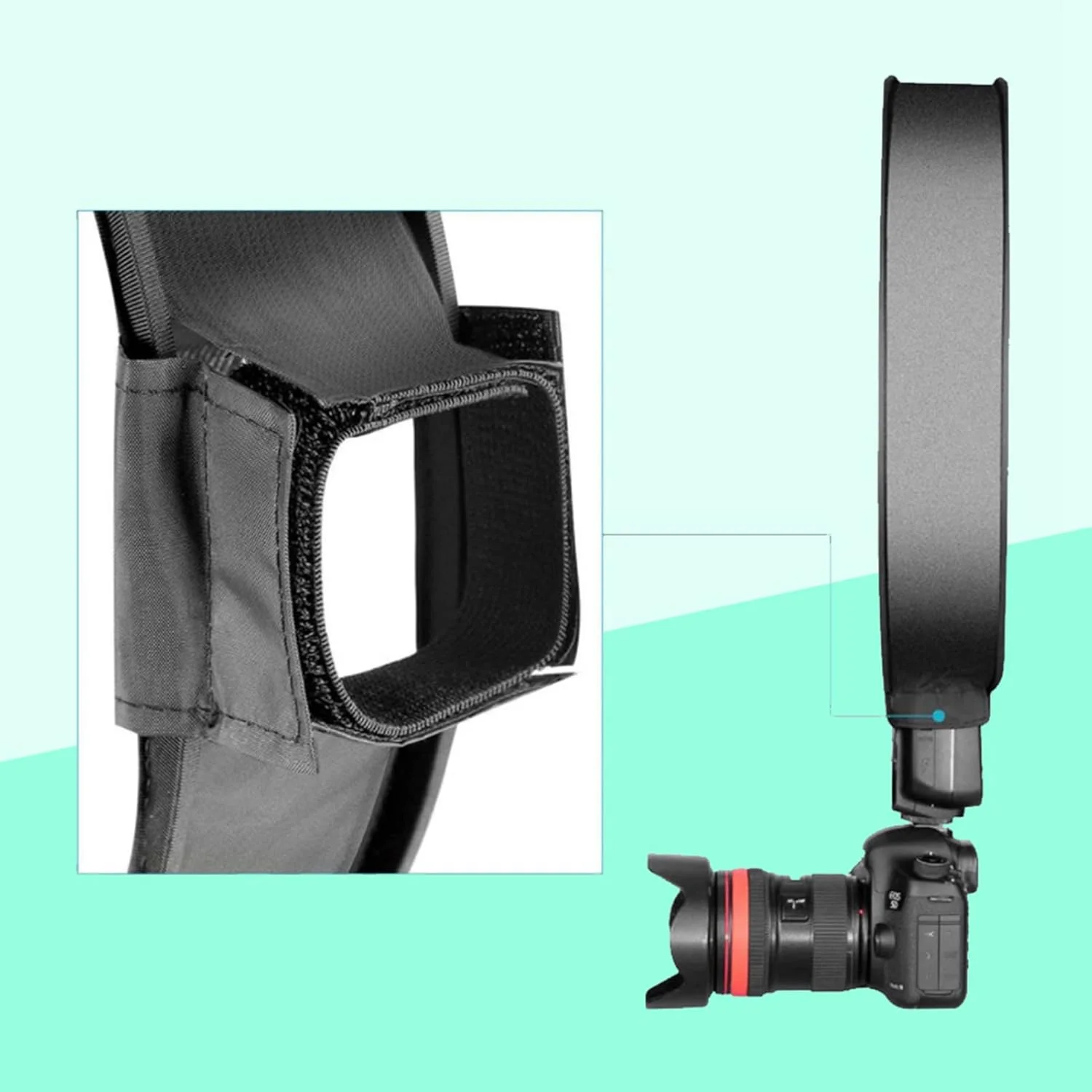 دیفیوزر لایت باکس گرد 40 سانتی متری، دیفیوزر لایت باکس تاشو قابل حمل با کیف نگهداری برای فلاش