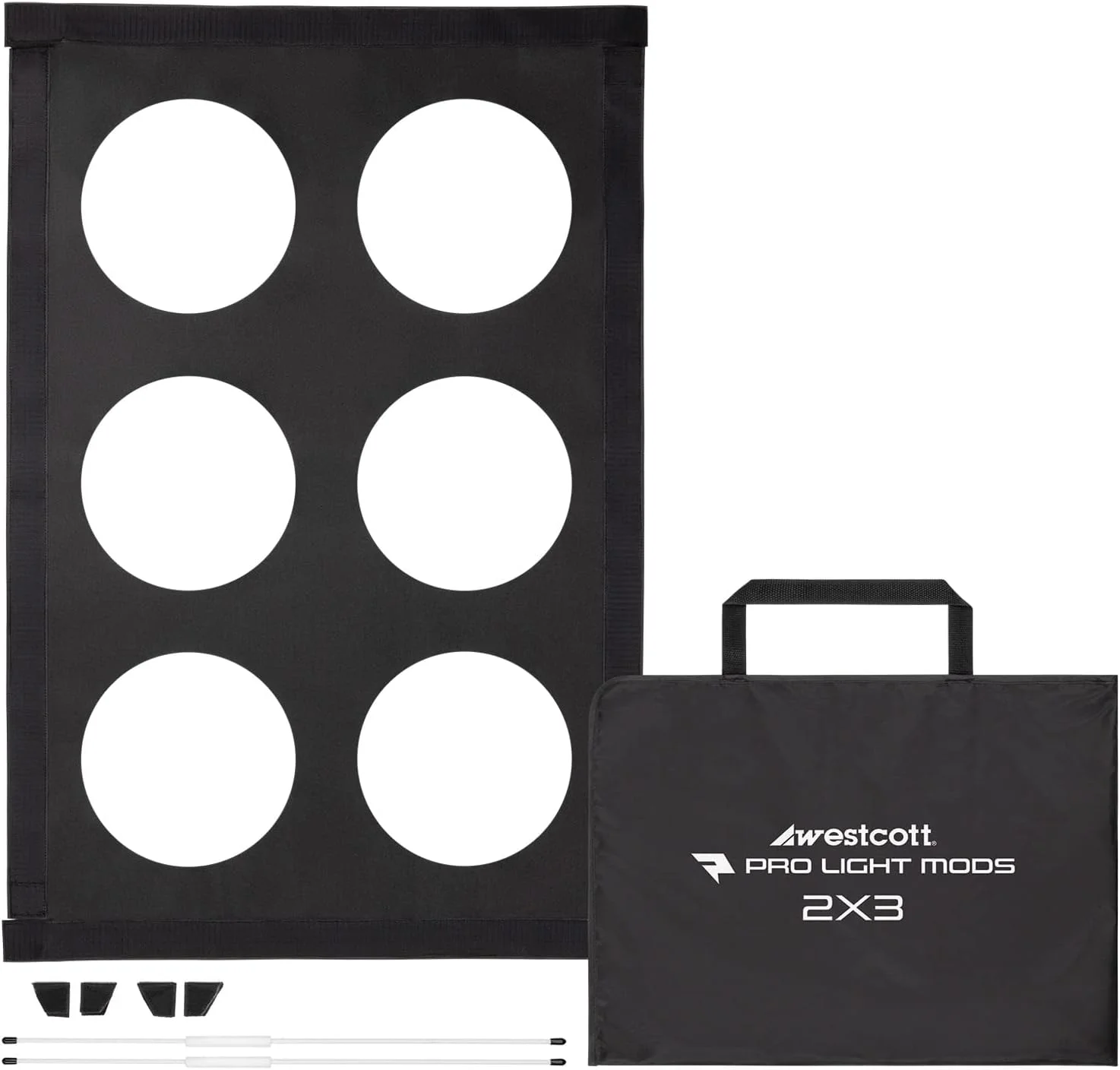 تغییردهنده‌های نور حرفه‌ای Westcott - اتصال سریع سافت‌باکس شبیه‌ساز نور استادیومی، نورپردازی صحنه، نورپردازی فشن برای سافت‌باکس‌های Westcott و سایر برندها - سافت‌باکس استاندارد 60.9 x 91.4 سانتی‌متر