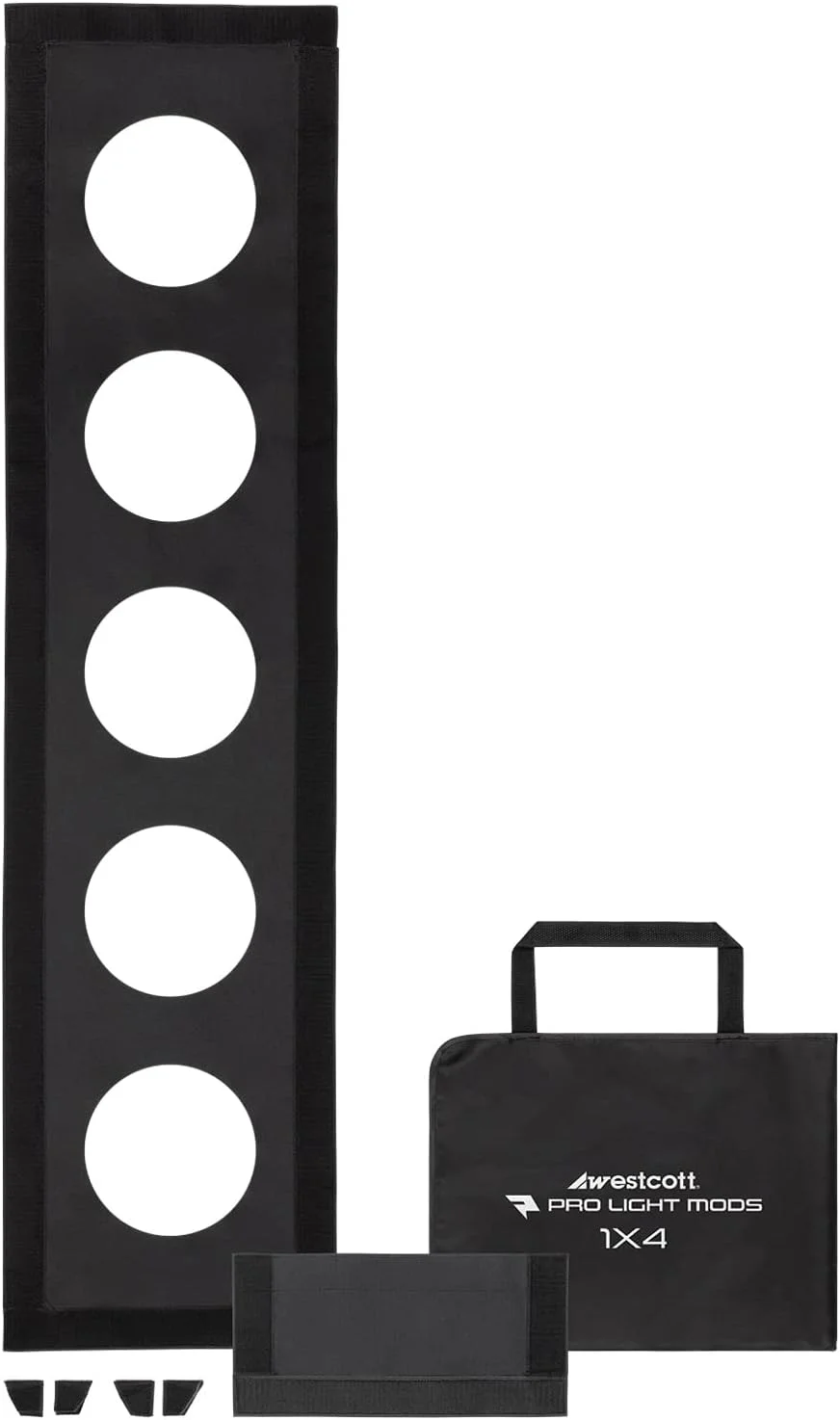 تغییردهنده‌های نور حرفه‌ای Westcott - اتصال سریع سافت‌باکس شبیه‌ساز نور استادیومی، نورپردازی صحنه، نورپردازی فشن برای سافت‌باکس‌های Westcott و سایر برندها - 30.4 x 121.9 سانتی‌متر