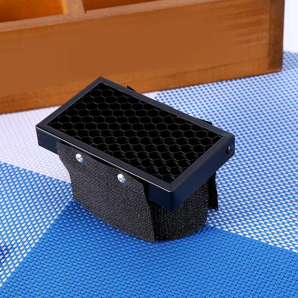 فلاش رو دوربینی، لانه زنبوری، سافت باکس و نورپردازی نقطه ای برای فلاش های نصب شده روی دوربین