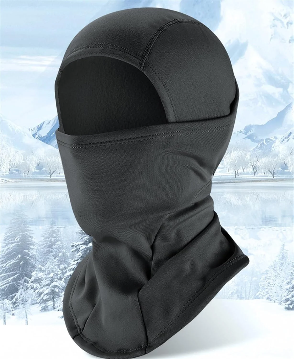 کلاه هودی حرارتی/چهار فصل فوتبال، ماسک بالاکلاوا بزرگسالان و جوانان، قابل استفاده زیر کلاه ایمنی، مناسب اسنوبوردینگ، اسکی و انواع کلاه ایمنی برای آقایان و بانوان (مشکی)