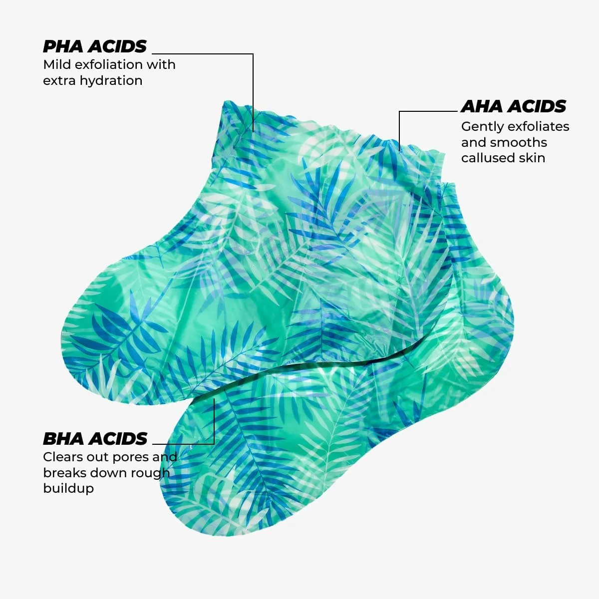 ماسک لایه بردار پا ویتاماسک - 5 جفت ماسک حرفه ای لایه بردار پا کره ای برای رفع خشکی و ترک پا و از بین بردن پینه، ماسک های لایه بردار پا که پوست های مرده را برای داشتن پاشنه های نرم با AHA BHA PHA از بین می برند.