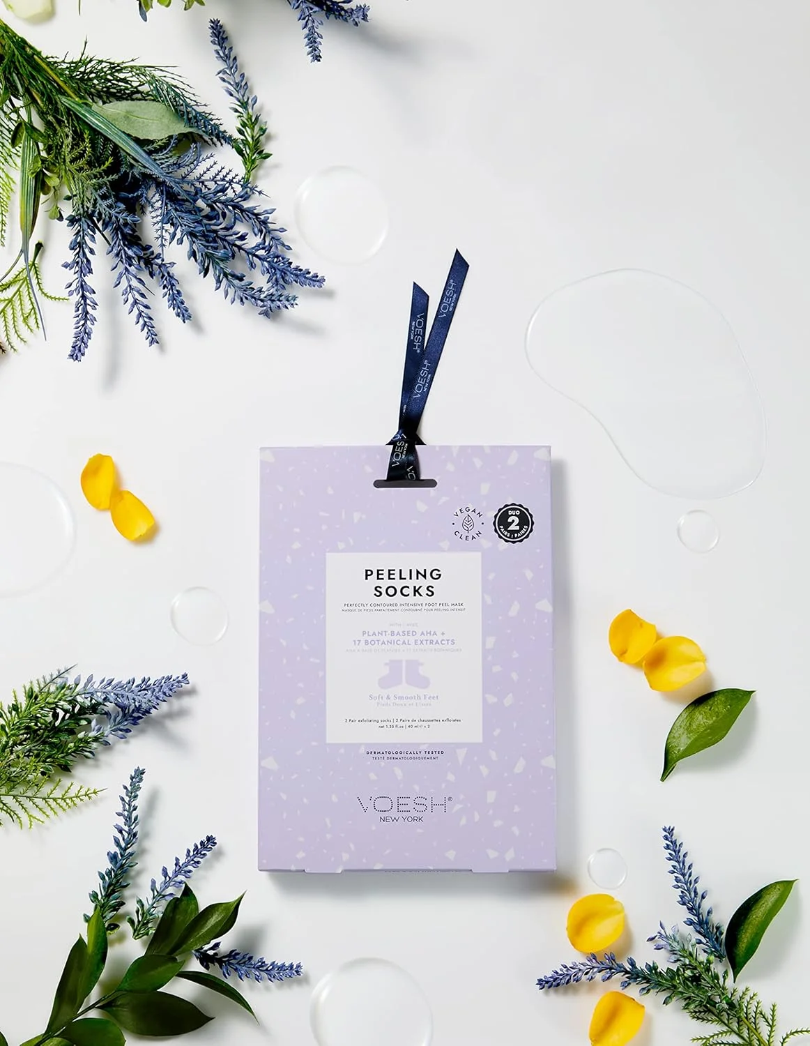 جوراب های لایه بردار دوتایی Voesh New York، ماسک لایه بردار پا، لایه بردار قوی پا، از بین برنده پینه، ماسک لایه بردار پا، جوراب ماسک پا، لایه بردار پا برای پاهای خشک، وگان