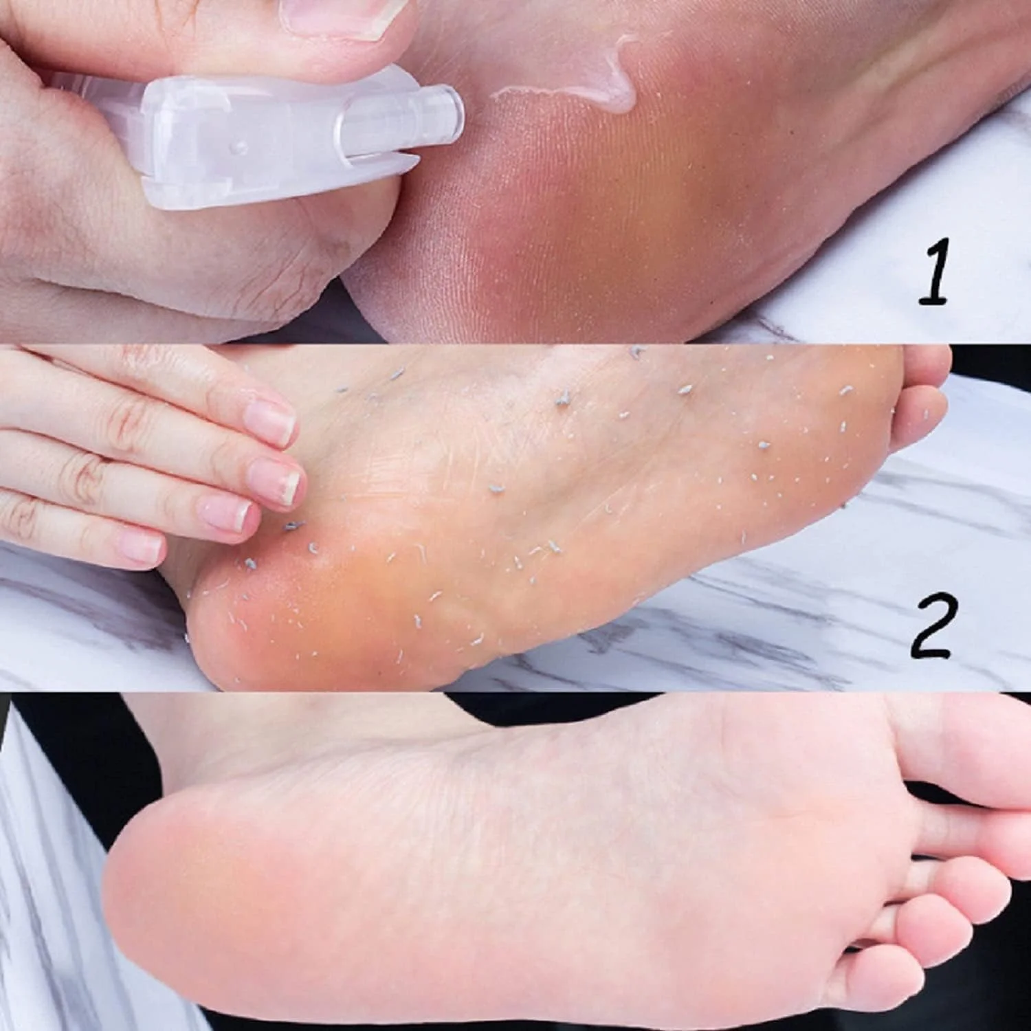 اسپری لایه بردار پا با عصاره طبیعی پرتقال، پدیکور دست، پوست مرده، لایه برداری مرطوب کننده و مغذی پا، از بین بردن پوست مرده و پینه های پا