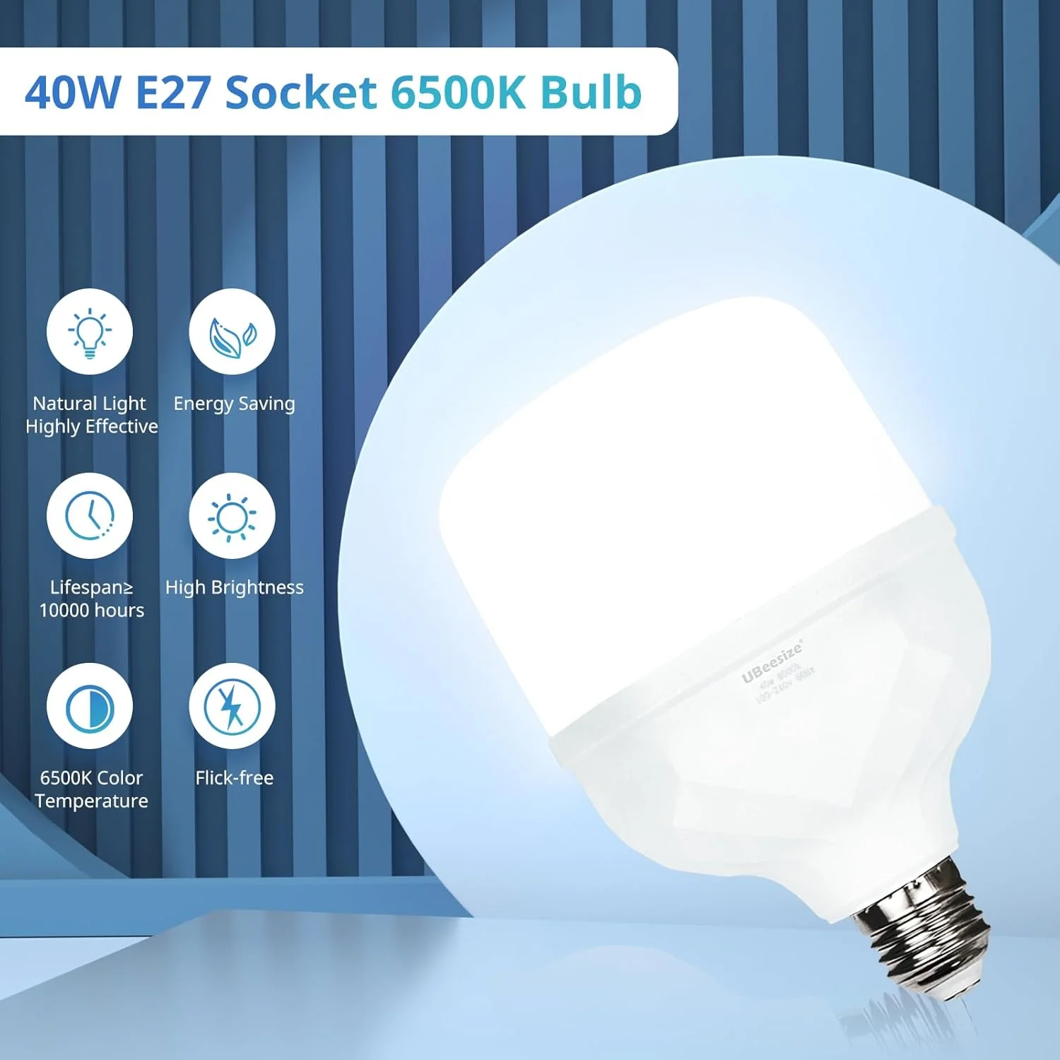 کیت نورپردازی سافت باکس UBeesize، 16 در 16 اینچ، کیت نورپردازی مداوم با لامپ 40 واتی E27 6500K، نورپردازی حرفه ای استودیویی برای ضبط ویدیو، عکاسی پرتره