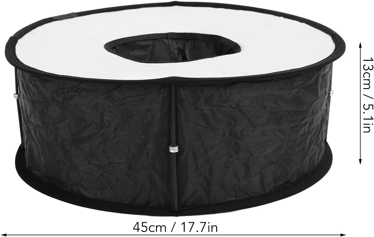 نرم باکس فلاش حلقه ای 45 سانتی متری، پخش کننده نور فلاش تاشو حلقه ای، پخش کننده فلاش اسپیدلایت، نرم باکس گرد عکاسی ماکرو با کیف حمل، تجهیزات عکس برای دوربین استودیو فیلمبرداری