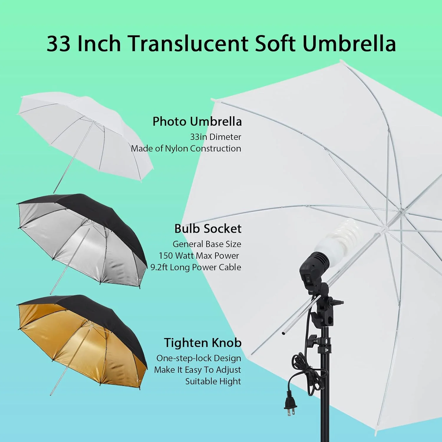 کیت نورپردازی عکاسی Towallmark با پس زمینه، پایه پس زمینه 2.6x3 متری، 5 پایه سه پایه و لامپ، سافت باکس چتری نورپردازی مداوم، تجهیزات استودیوی عکس برای عکاسی پرتره و محصول