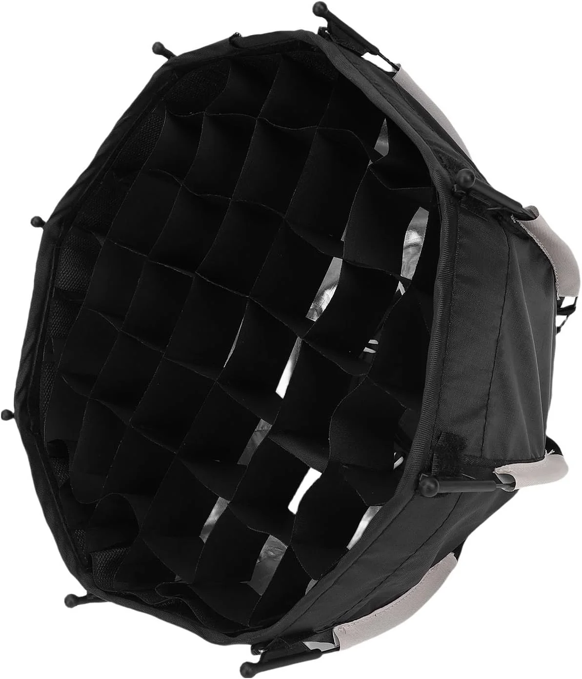 نرم باکس هشت ضلعی نور پرکن COB با گرید، کنترل نور انعطاف پذیر، نرم باکس سبک و قابل حمل برای عکاسی در فضای باز