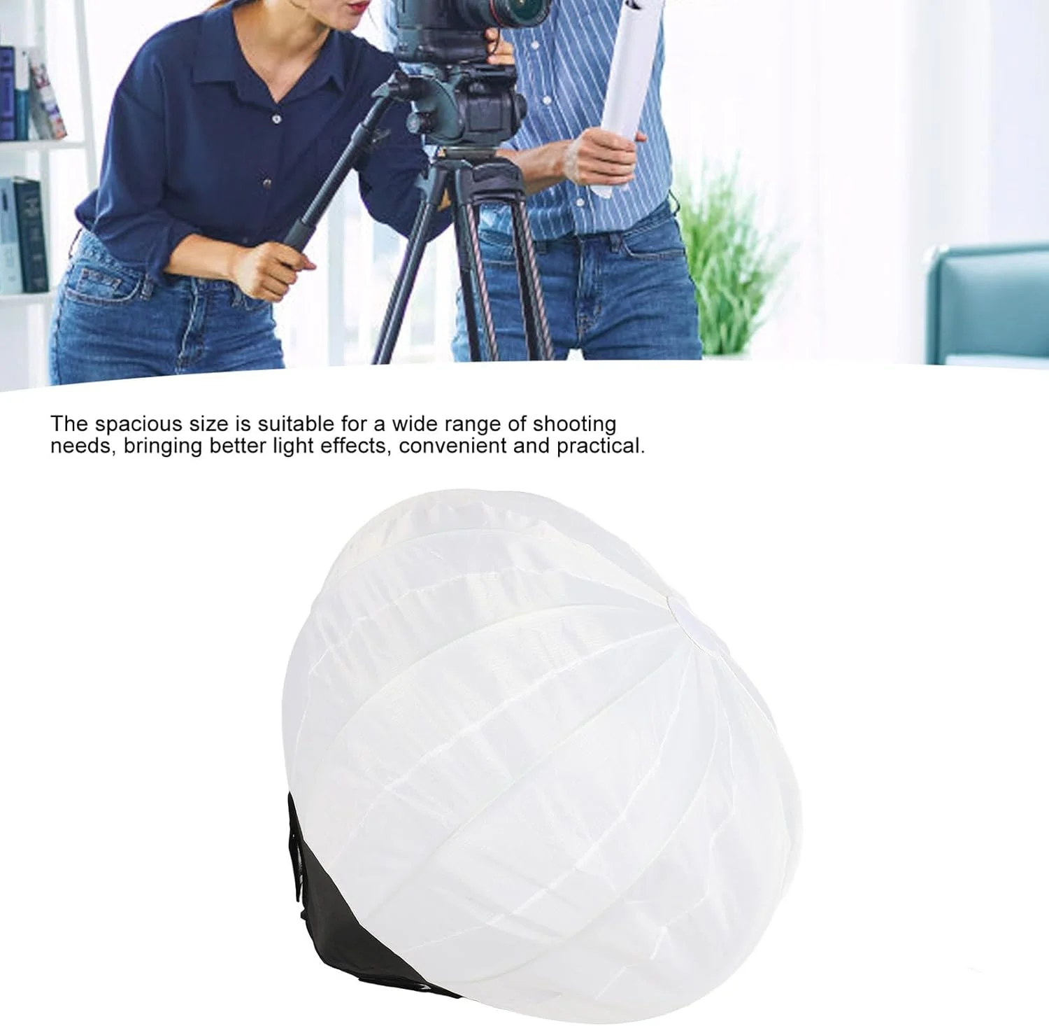 سافت باکس فانوسی بزرگ قابل حمل برای نورپردازی ملایم، اصلاح کننده نور ملایم با نصب آسان برای تولید ویدیو