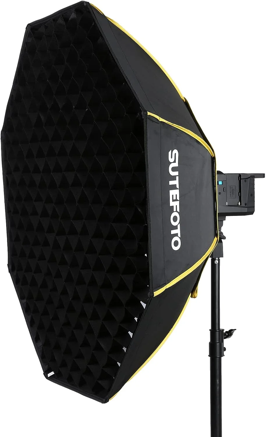 سافت باکس Sutefoto با قطر 95 سانتی متر، مانت بوئنز، به همراه کیف حمل، سازگار با Sutefoto P100 P80 و سایر نورهای دارای مانت بوئنز.