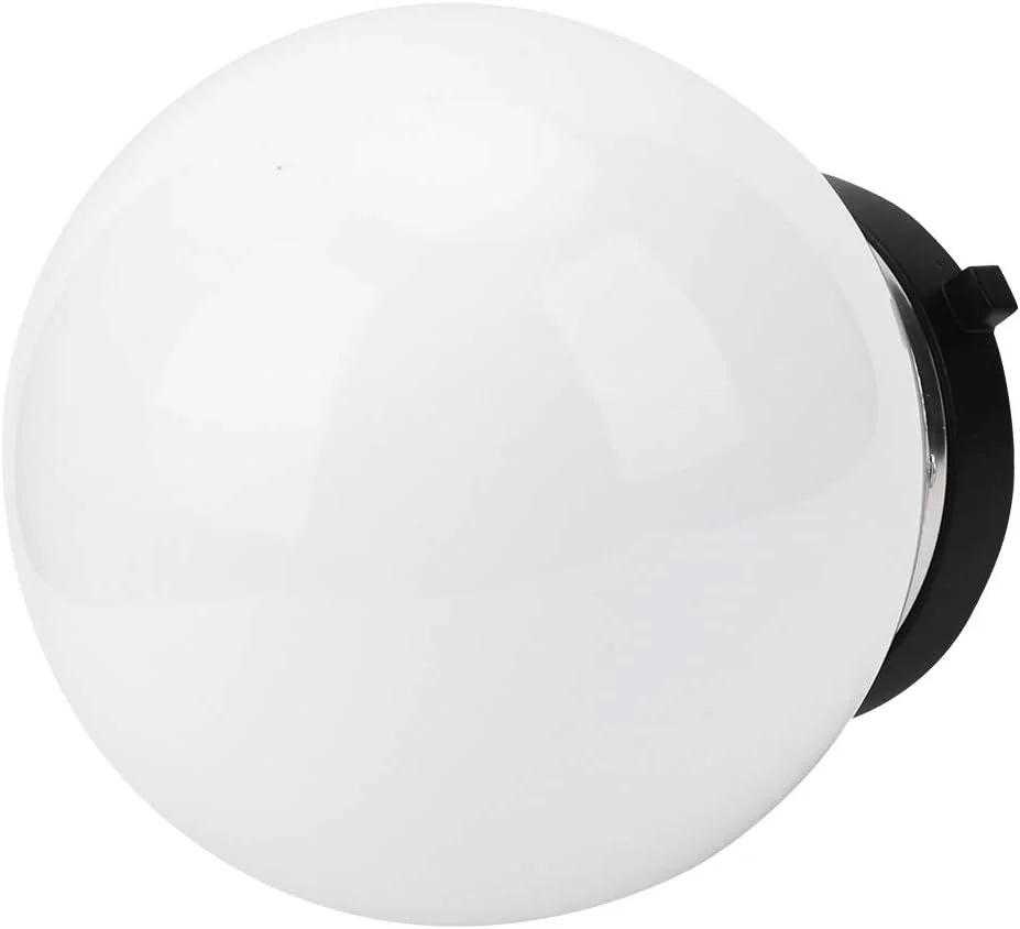 نرم کننده نور Tbest، مانت بوئنز، توپ چینی 6 مانت بوئنز، توپ نور ملایم 15 سانتی متری، آلیاژ + پلاستیک، سفید، سافت باکس، فلاش