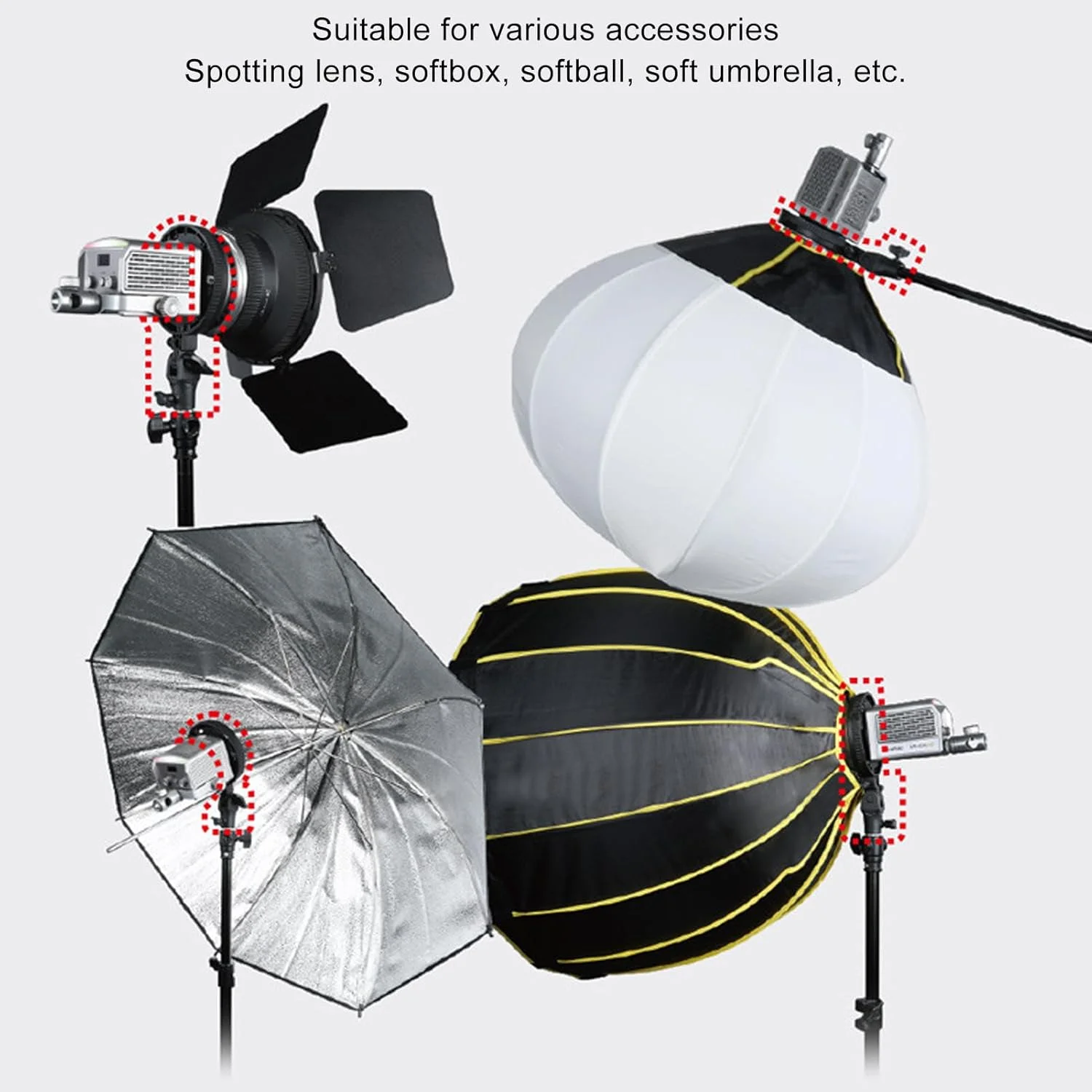 نگهدارنده دوربین - آداپتور برای سافت باکس آلومینیومی و رفلکتور زیبایی نگهدارنده دوربین - آداپتور برای سافت باکس آلومینیومی و رفلکتور زیبایی