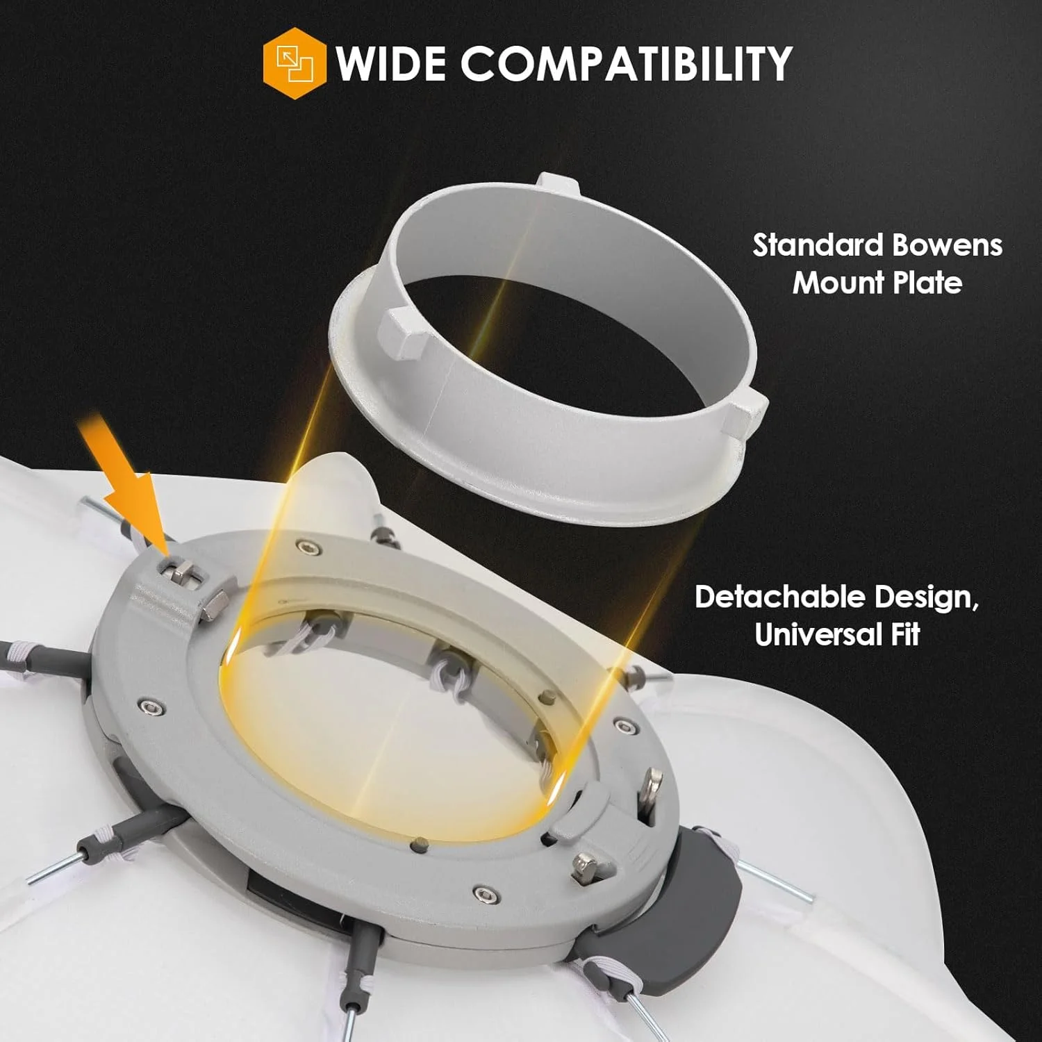 سافت باکس تاشو TARION با مانت بوونز - 65 سانتی متر / 26 اینچ سافت باکس هشت ضلعی نوآورانه با قابلیت تعویض بازتابی-پخش کننده با راه اندازی یک مرحله ای برای عکاسی استودیویی سازگار با چراغ های COB اسپیدلایت FB-65 SOFTBEAM سافت باکس تاشو TARION با مانت بوونز - 65 سانتی متر / 26 اینچ سافت باکس هشت ضلعی نوآورانه با قابلیت تعویض بازتابی-پخش کننده با راه اندازی یک مرحله ای برای عکاسی استودیویی سازگار با چراغ های COB اسپیدلایت FB-65 SOFTBEAM