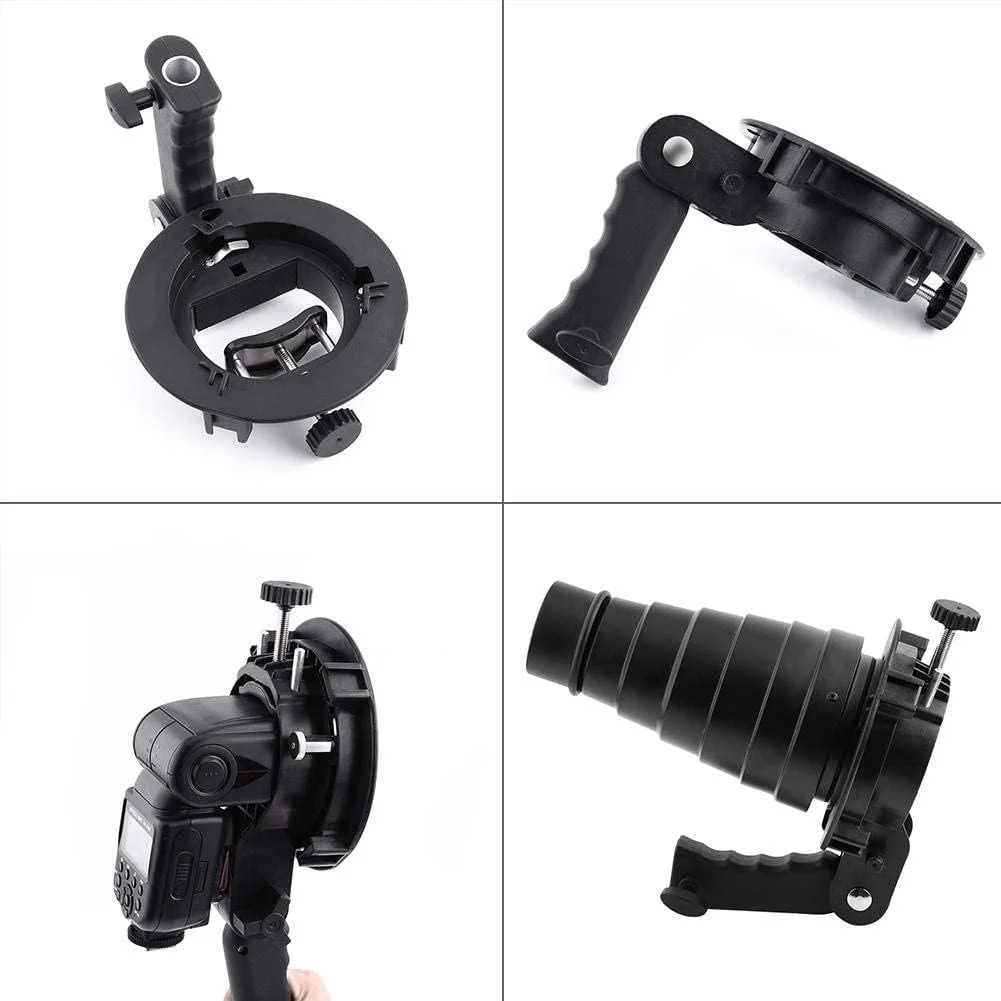 نگهدارنده اسپیدلایت، براکت نوع S با دسته، جایگزینی برای فلاش اسپیدلایت سافت باکس