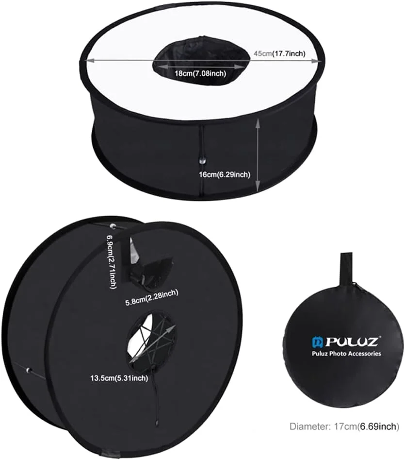 نرم باکس فلاش اسپیدلایت گرد 450 میلی متری تاشو برای عکاسی HELEMIY