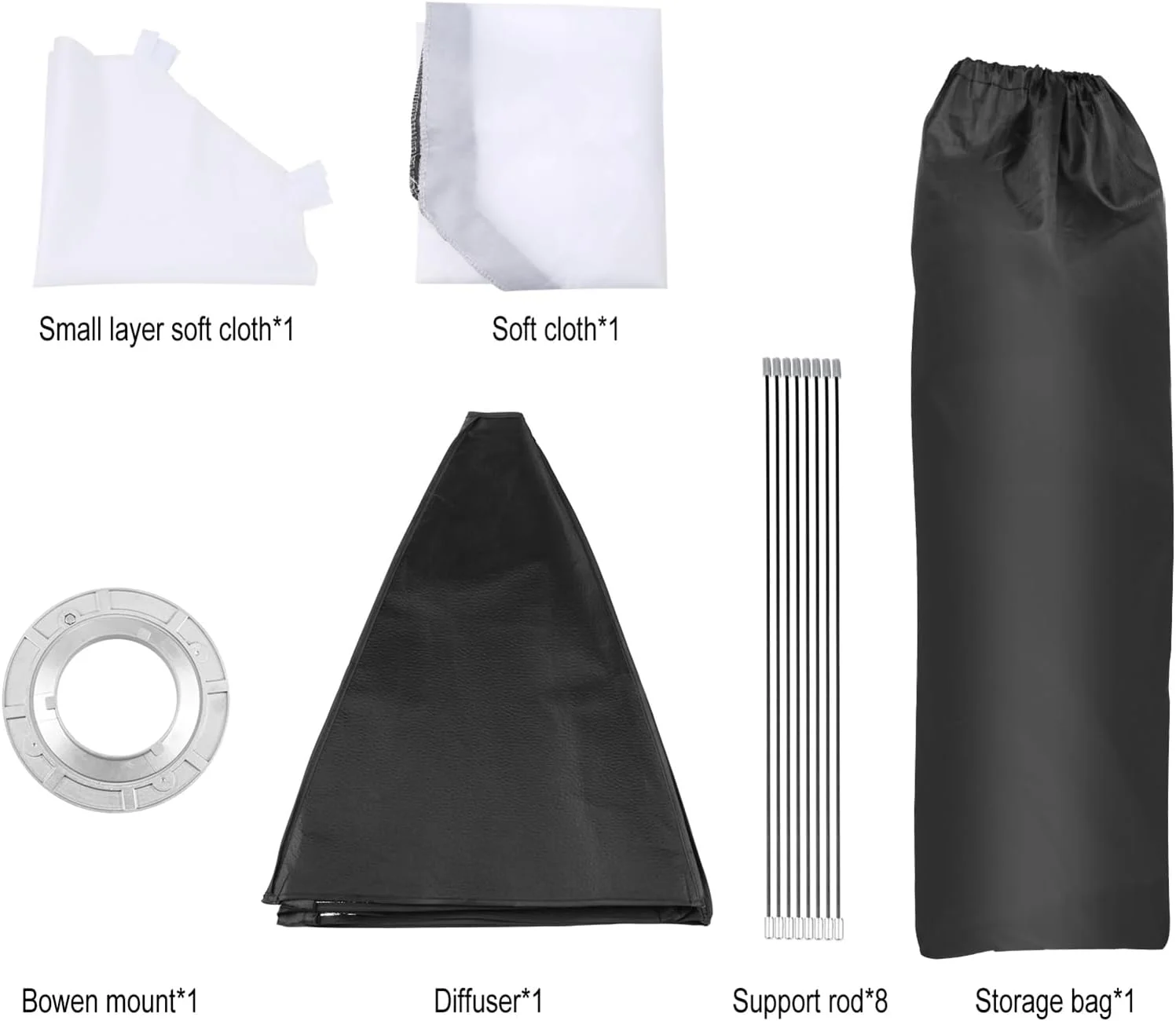 سافت باکس هشت ضلعی 95 سانتی متری با مانت بوئن و 8 میله نگهدارنده برای استودیو عکاسی، پرتره و پخش زنده