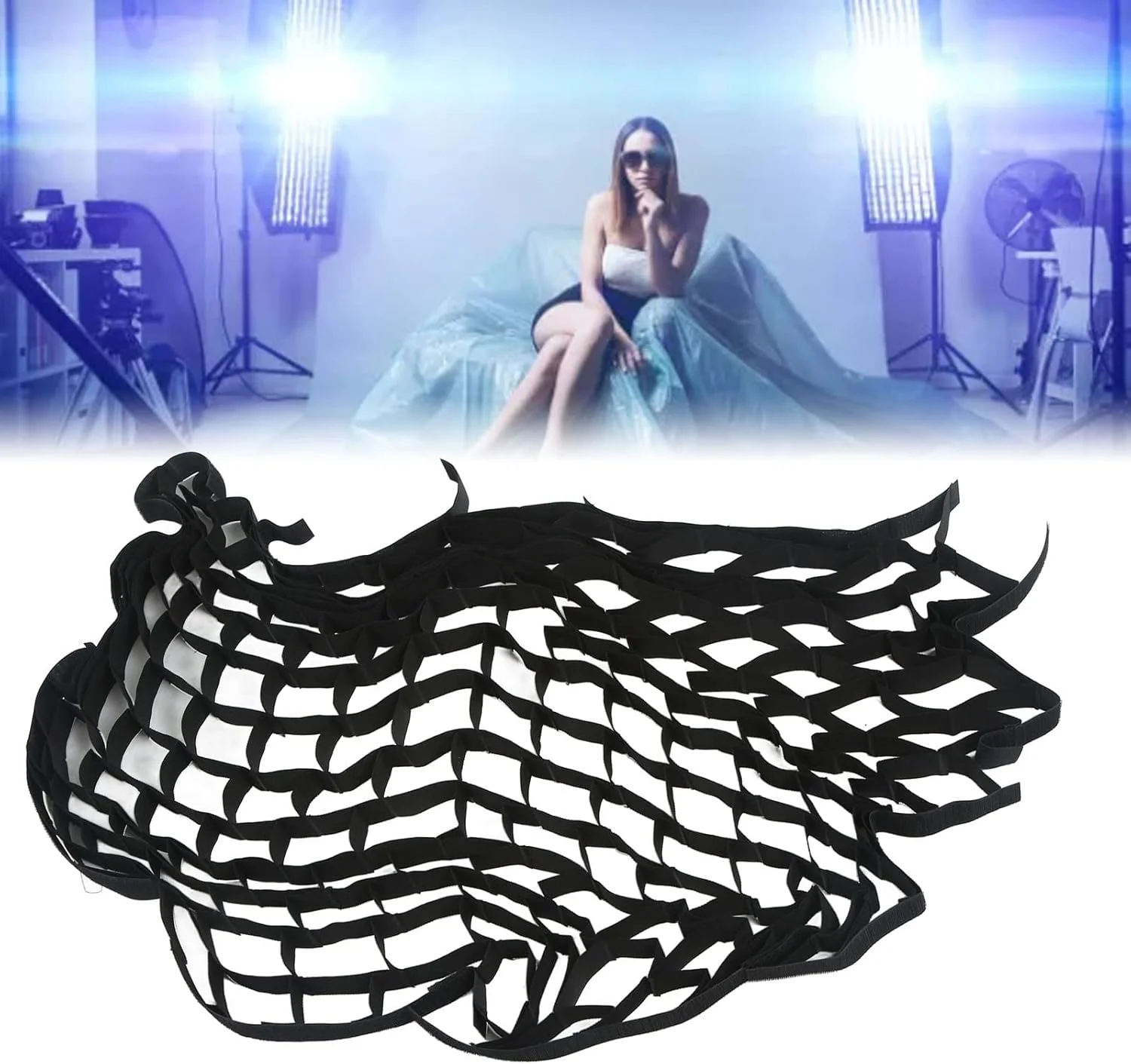 گرید سافت باکس، پروژکتور گرید سافت باکس عکس، نور پس زمینه برای وضوح بهتر، دوخته شده مرتب برای ضبط ویدیو (90 سانتی متر)