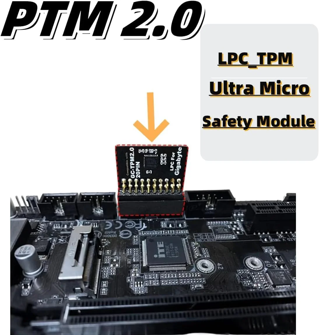 ماژول GC-TPM 2.0 پلتفرم امن LPC SLB9665 با 20 پین برای مادربردهای گیگابایت Win11