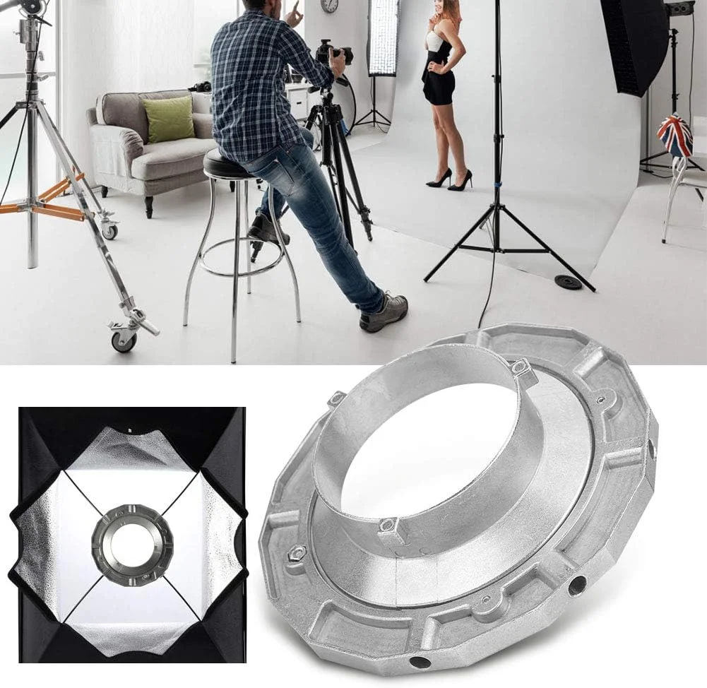 آداپتور فلزی سافت باکس برای لوازم جانبی عکاسی با فلاش، برای مانت بوونز