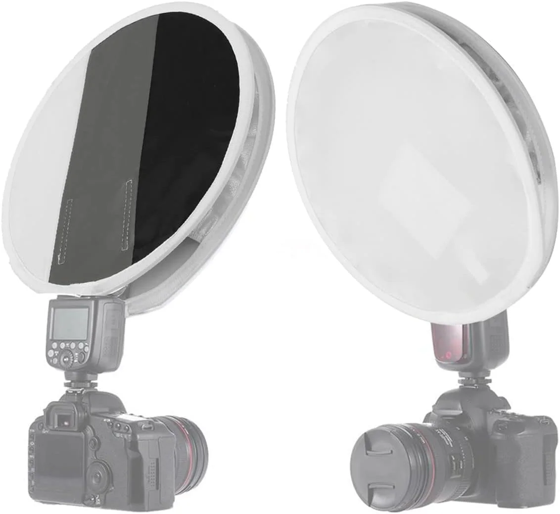 دیفیوزر کارت خاکستری تراز سفیدی Skeido، 31 سانتی متر، جعبه نرم قابل حمل، پخش کننده چند منظوره برای فلاش اسپیدلایت