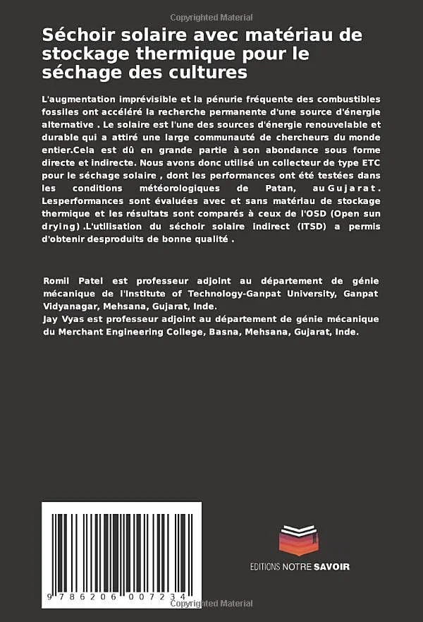 خشک کن خورشیدی با مواد ذخیره سازی حرارتی برای خشک کردن محصولات کشاورزی