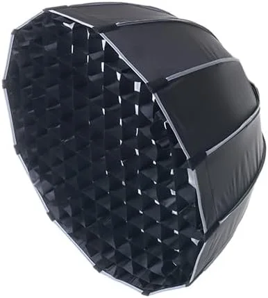 کیت دیفیوزر سافت باکس سهمی عمیق دوربین رفلکس – نورپردازی حرفه ای، چند منظوره برای فیلمبرداری/عکاسی، نصب آسان، روشنایی نرم و یکنواخت، ایده آل برای استودیو (90 سانتی متر)