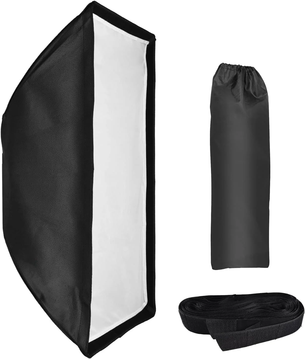 سافت باکس مستطیلی 60 در 90 سانتی متر با نصب بوئنز، گرید، پارچه نرم و کیف نگهداری برای نورپردازی استودیوی عکاسی محصول و پخش زنده