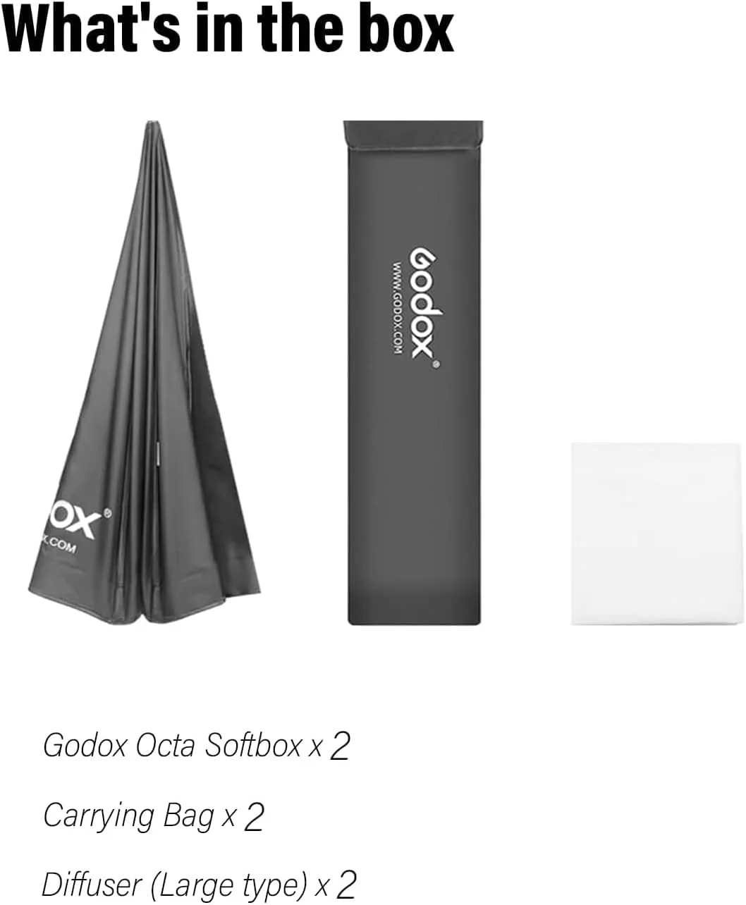 سافت باکس اکتاگون چتری گودکس 95 سانتی متری، رفلکتور فلاش استودیویی، سافت باکس هشت ضلعی اسپیدلایت به همراه کیف حمل برای عکاسی پرتره و محصول (95 سانتی متر - 2 عدد)