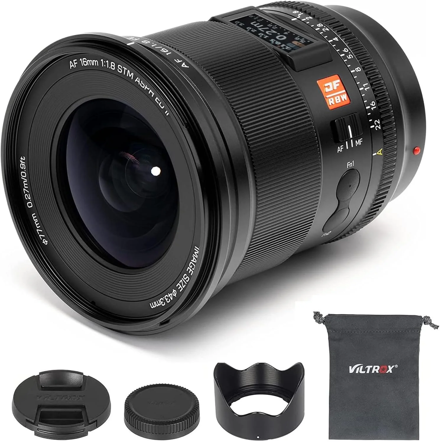 لنز وایتروکس 16mm f/1.8 FE با فوکوس خودکار، دهانه باز و زاویه دید فوق عریض، دارای صفحه نمایش LCD داخلی، مناسب برای دوربین های سونی E-Mount مدل A7 A7II A7III A7R A7RII A7RIII A7RIV A7S A7SII A9 A7C