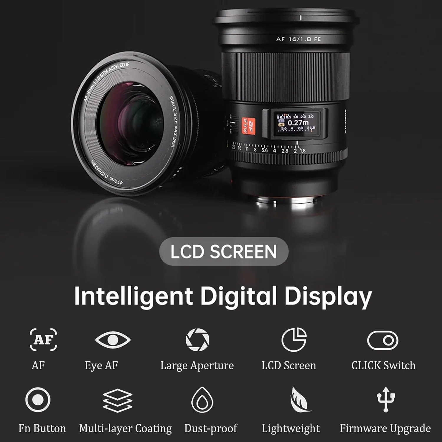 لنز وایتروکس 16mm f/1.8 FE با فوکوس خودکار، دهانه باز و زاویه دید فوق عریض، دارای صفحه نمایش LCD داخلی، مناسب برای دوربین های سونی E-Mount مدل A7 A7II A7III A7R A7RII A7RIII A7RIV A7S A7SII A9 A7C لنز وایتروکس 16mm f/1.8 FE با فوکوس خودکار، دهانه باز و زاویه دید فوق عریض، دارای صفحه نمایش LCD داخلی، مناسب برای دوربین های سونی E-Mount مدل A7 A7II A7III A7R A7RII A7RIII A7RIV A7S A7SII A9 A7C