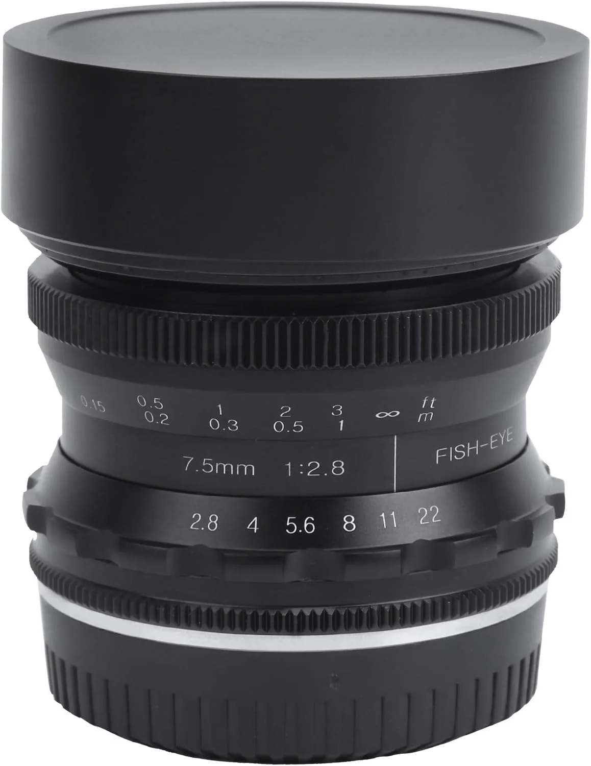 لنز زاویه دید فوق عریض 7.5 میلی‌متری دوربین بدون آینه برای فوجی X‑T4/X‑T3/X‑T30/X‑S10 (مشکی)