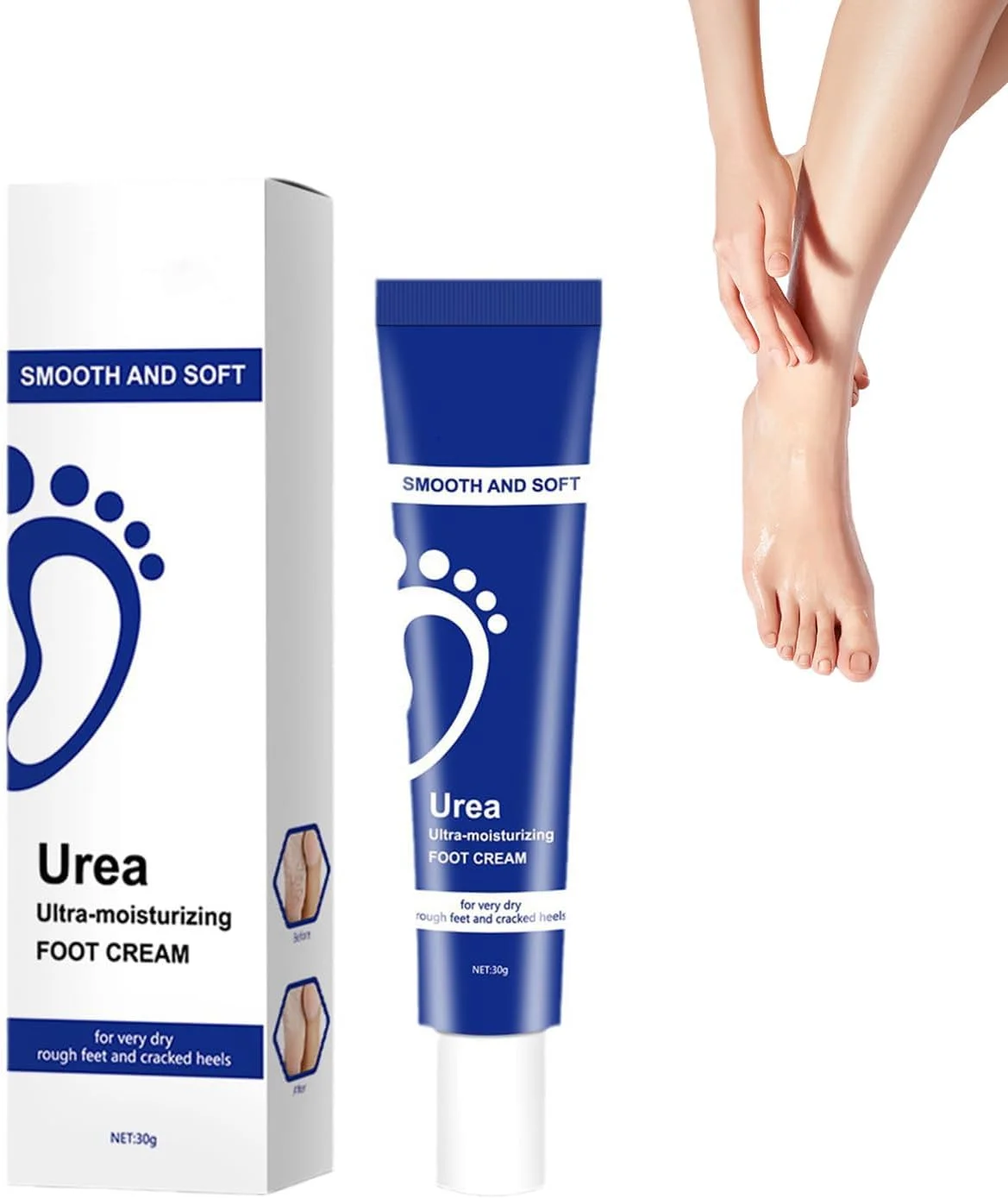 کرم پای اوره TERRIFI - ترمیم ترک پاشنه پا و مرطوب کننده قوی برای پوست خشک، مراقبت از پا برای پاهای بسیار خشک، دست ها و بدن