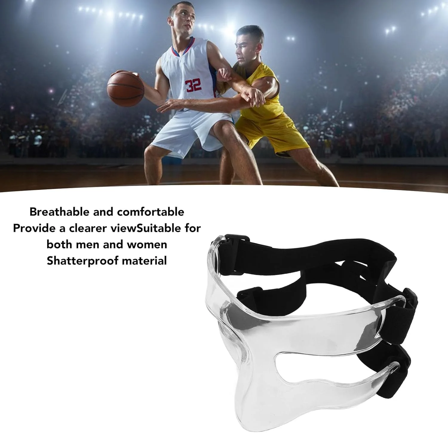 محافظ بینی ورزشی سوراندی برای شکستگی بینی، ماسک صورت شفاف و تنفسی محافظت از صورت و بینی در برابر آسیب ها مناسب برای بسکتبال، بیسبال، سافت بال، فوتبال محافظ بینی ورزشی سوراندی برای شکستگی بینی، ماسک صورت شفاف و تنفسی محافظت از صورت و بینی در برابر آسیب ها مناسب برای بسکتبال، بیسبال، سافت بال، فوتبال