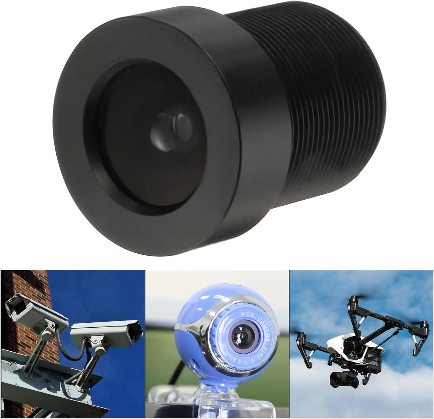 لنز دوربین مداربسته 3.6 میلیمتری با زاویه دید گسترده، رزولوشن 720p و دیافراگم F2.0، مناسب برای دوربینهای مداربسته و پانوراما، اتصال M12، رنگ مشکی لنز دوربین مداربسته 3.6 میلیمتری با زاویه دید گسترده، رزولوشن 720p و دیافراگم F2.0، مناسب برای دوربینهای مداربسته و پانوراما، اتصال M12، رنگ مشکی