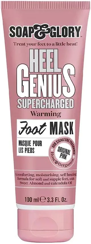 ماسک پا Soap & Glory Original Pink Heel Genius Supercharged - درمان خود-گرمایشی پا برای پاهای زبر و ترک خورده - بادام شیرین، روغن کالاندولا + مراقبت کرمی پا AHA - ماسک آبرسان پا (100 میلی لیتر) ماسک پا Soap & Glory Original Pink Heel Genius Supercharged - درمان خود-گرمایشی پا برای پاهای زبر و ترک خورده - بادام شیرین، روغن کالاندولا + مراقبت کرمی پا AHA - ماسک آبرسان پا (100 میلی لیتر)