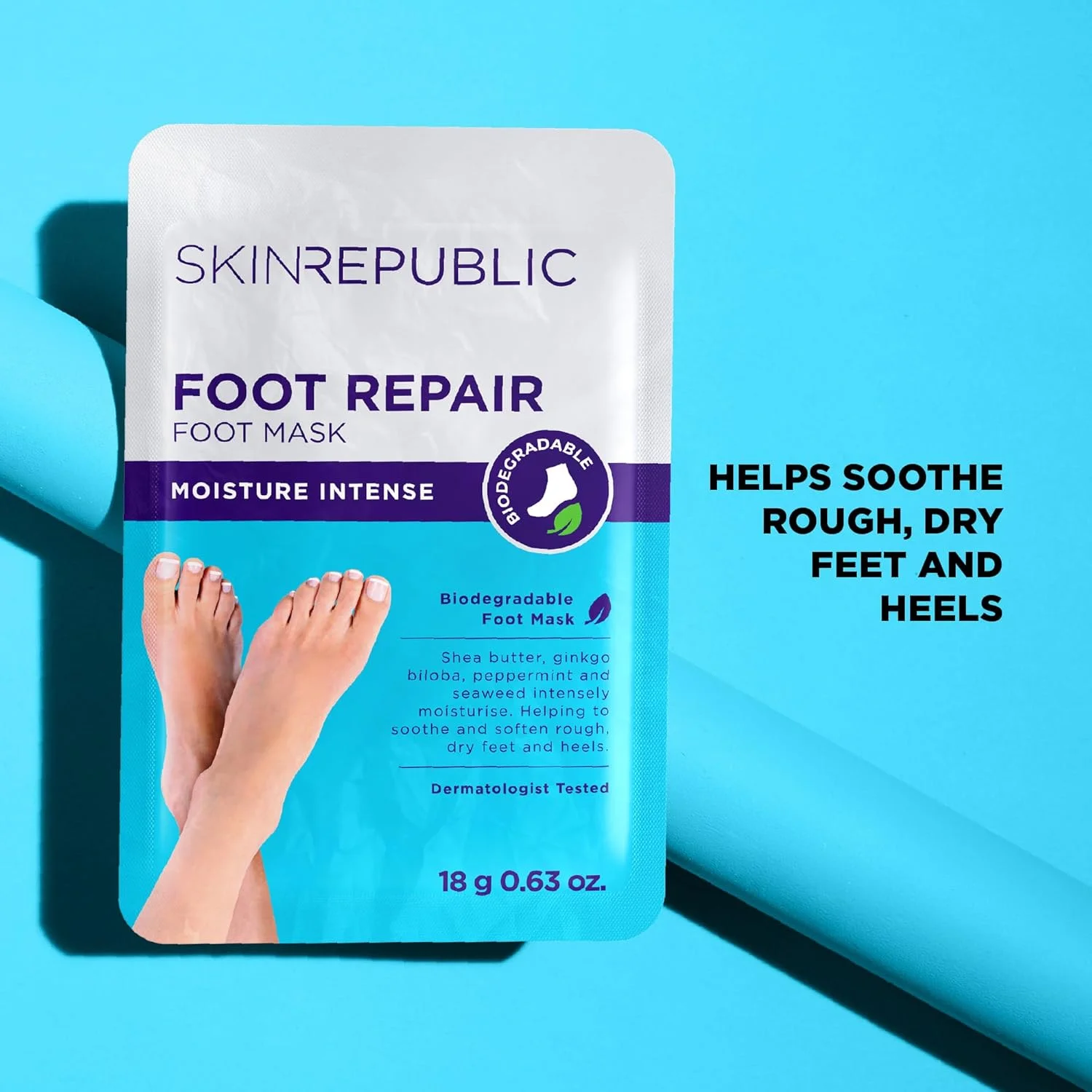 ماسک ترمیم کننده پا Skin Republic (یک جفت) – ماسک مرطوب کننده پا با شی باتر، جینکوبیلوبا، چای سبز، نعناع و جلبک دریایی برای نرم کردن پاشنه های زبر و خشک، تسکین، ترمیم و احیای پوست آسیب دیده ماسک ترمیم کننده پا Skin Republic (یک جفت) – ماسک مرطوب کننده پا با شی باتر، جینکوبیلوبا، چای سبز، نعناع و جلبک دریایی برای نرم کردن پاشنه های زبر و خشک، تسکین، ترمیم و احیای پوست آسیب دیده