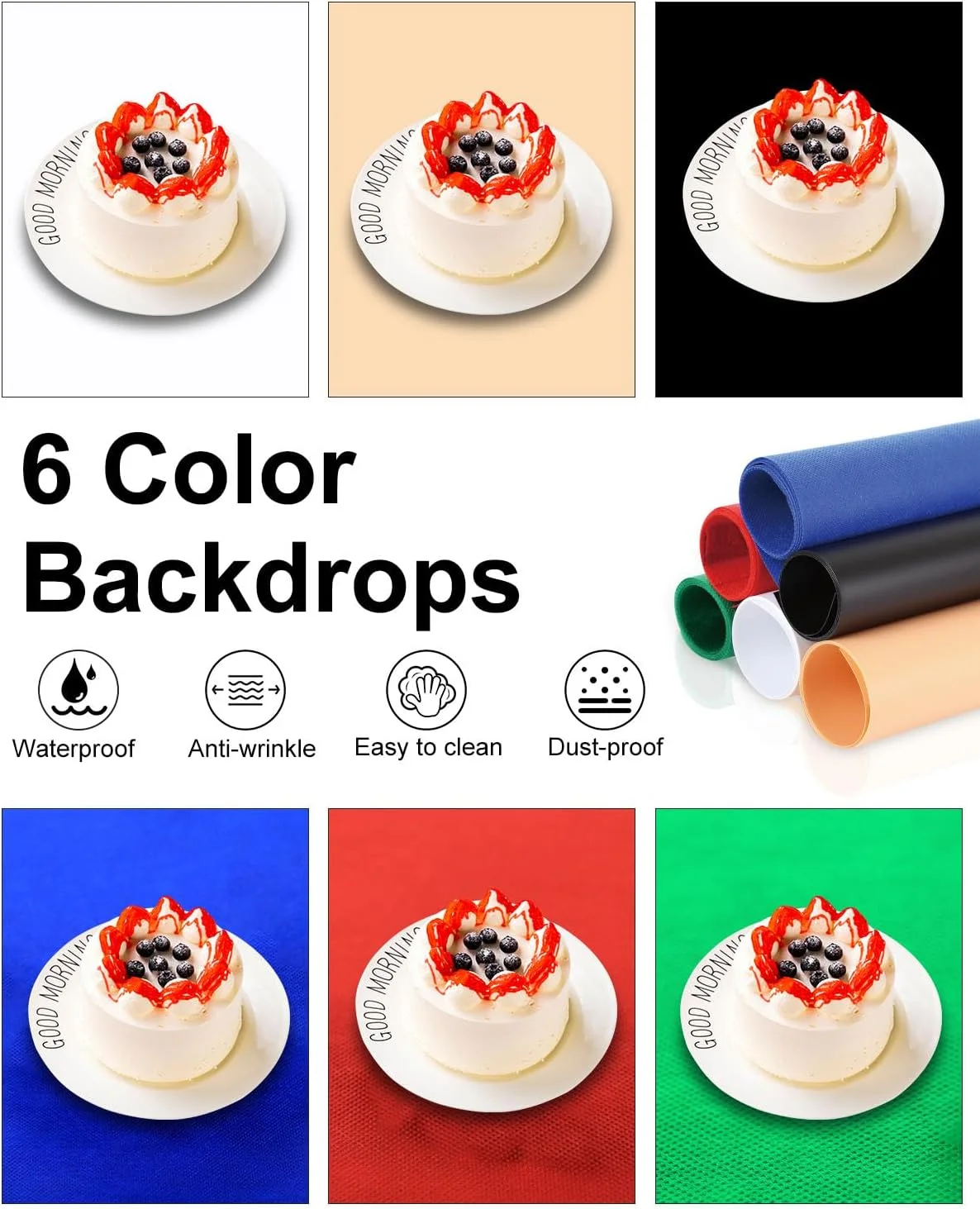 جعبه نور عکاسی PULUZ، 60x40x50 سانتی متر، کیت چادر عکاسی حرفه ای با نورپردازی سفید با قابلیت تنظیم نور CRI >95، دارای 366+366 چراغ LED + 4 پس زمینه عکس برای نمایش محصول