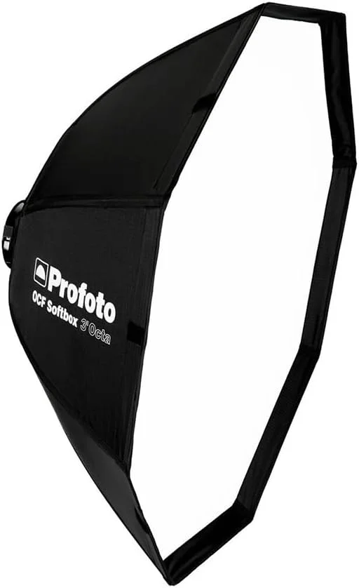 سافت باکس هشت ضلعی جمع و جور و سبک وزن Profoto OCF با قطر 90 سانتیمتر برای فلاش های Profoto با لامپ مدلینگ LED، به همراه کیف سافت باکس